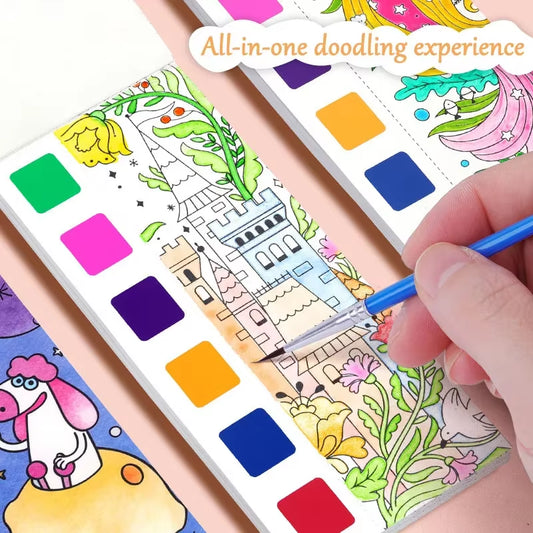 Kids Watercolor Painting Book | 12 Sheet Gouache Pad


