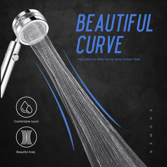 AquaSpin High-Pressure Shower Head | 360° Turbo Spray

